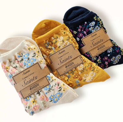 Blooming Garden Women's Cotton Socks [3 Colours available]