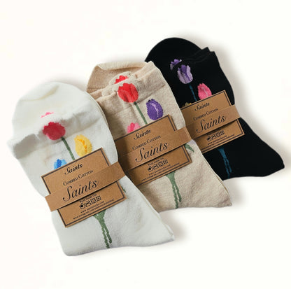 Tulip Women's Cotton Socks [3 Colours available]