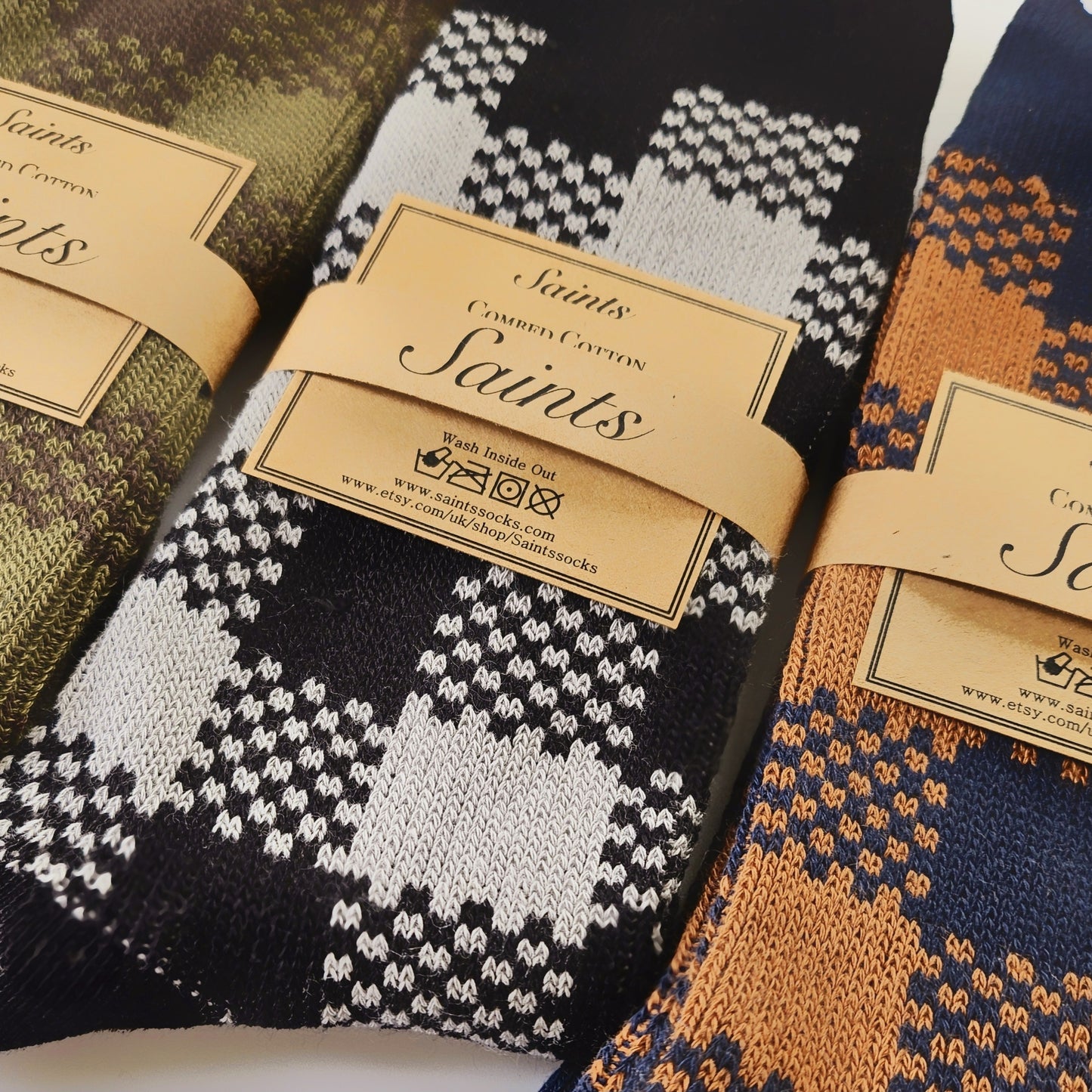 Luxury Check Pattern Men's Socks [3 Colours available]