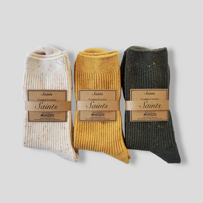 Lovely Colour Dot Cotton Socks [6 Colours available]