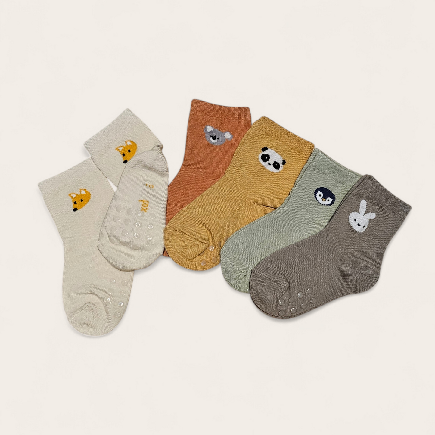 Cute Animal Kids Socks - 5 Pairs Set