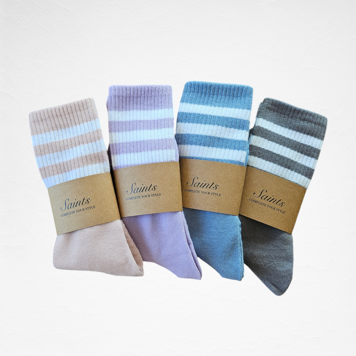 Non-slip Triple Striped Women's Yoga Pilates Socks [4 Colours available]