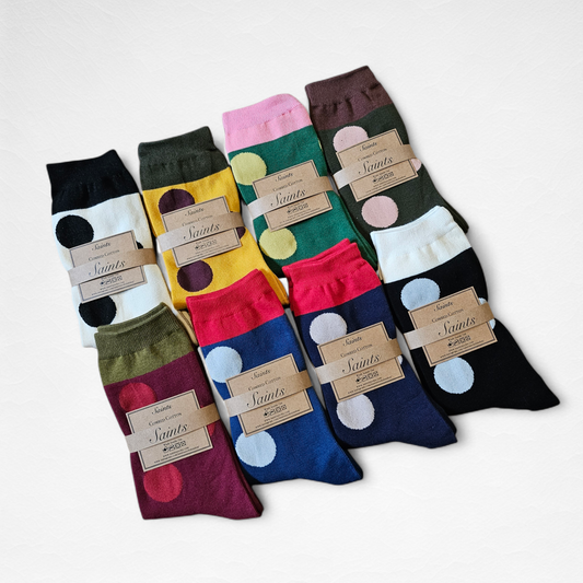 Polka Dot Pattern Women’s Cotton Socks [8 Colours available]