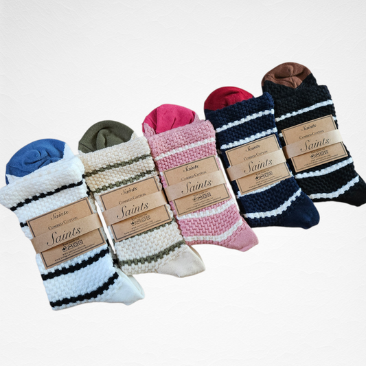 Stripe Pattern Women’s Cotton Socks [5 Colours available]