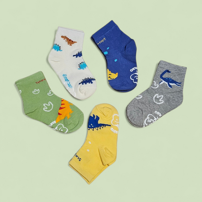 Dinosaur Kids Socks - 5 Pairs set