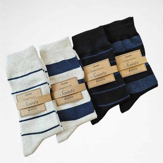 Stripe Pattern Men's Socks [4 Colours available]