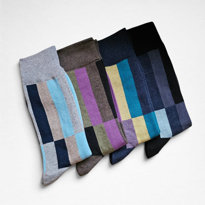 Unique Check Pattern Men's Socks [4 Colours available]