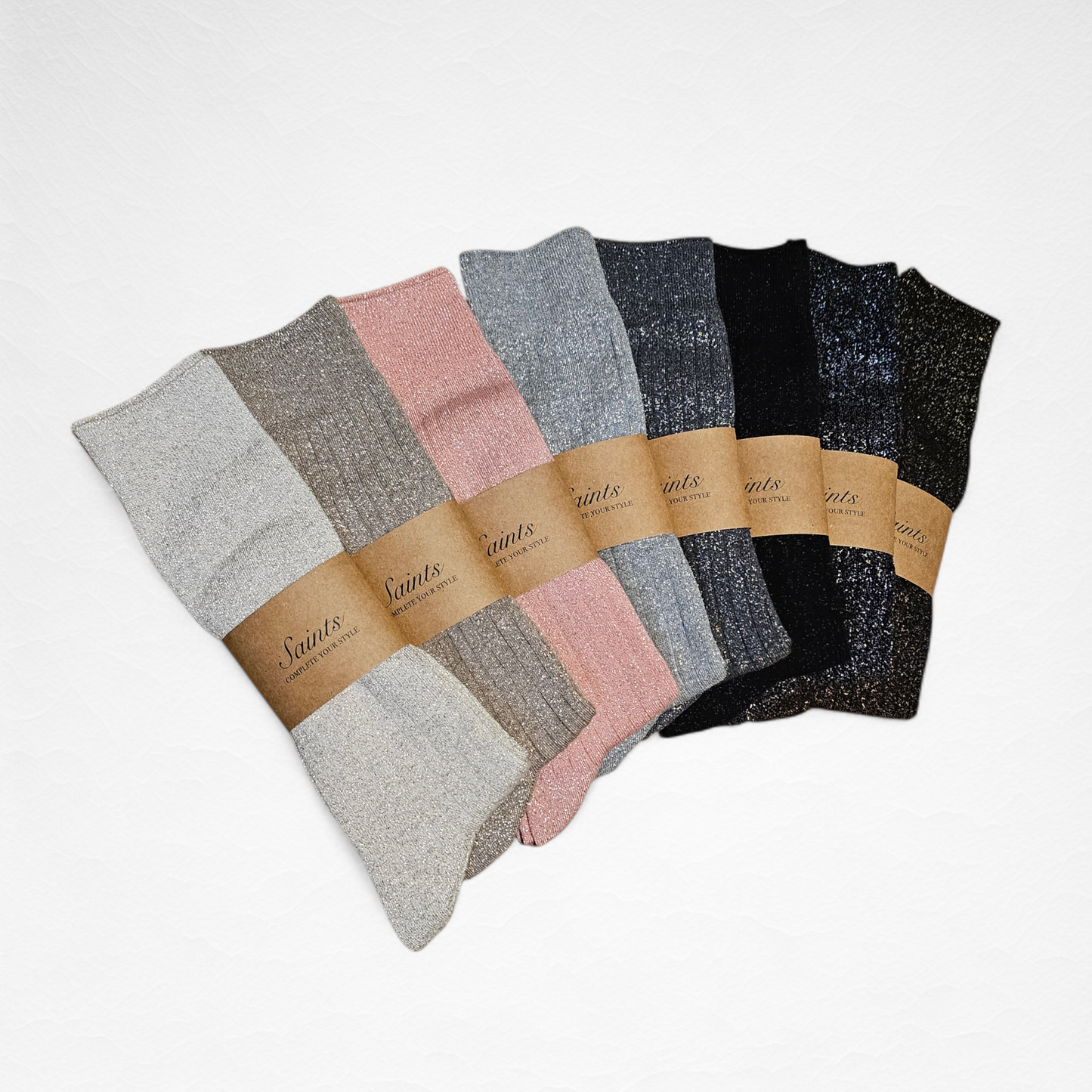 Glitter Women's Cotton Socks [8 Colours available]