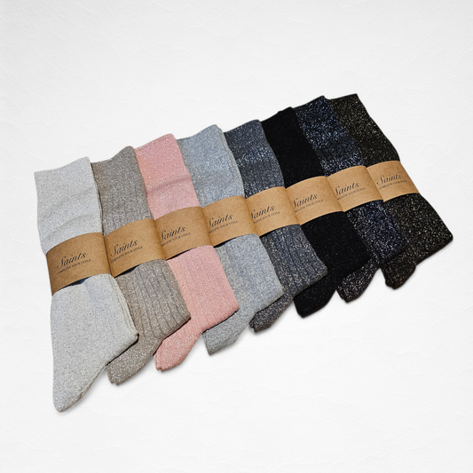 Glitter Women's Cotton Socks [8 Colours available]