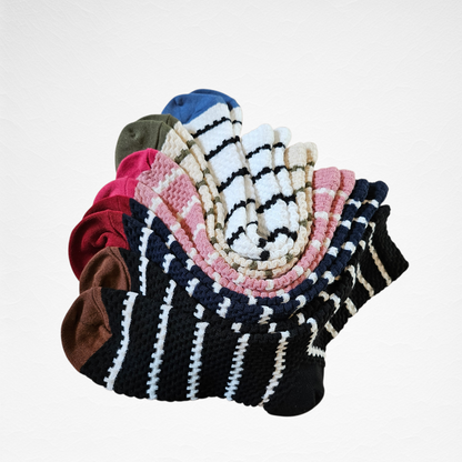 Stripe Pattern Women’s Cotton Socks [5 Colours available]