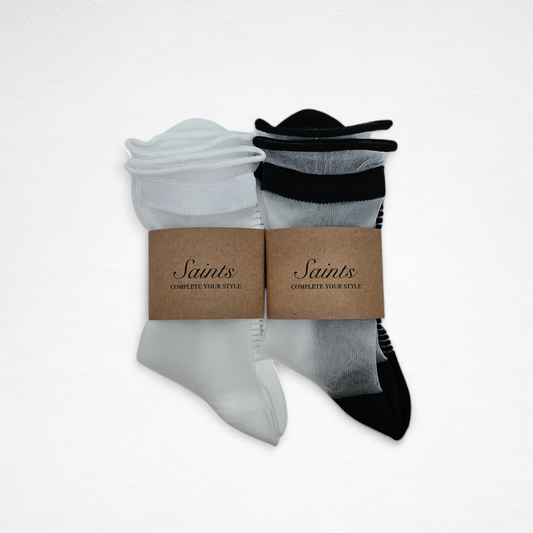 Sheer Ballet Stripe Women Socks [2 Colours available]