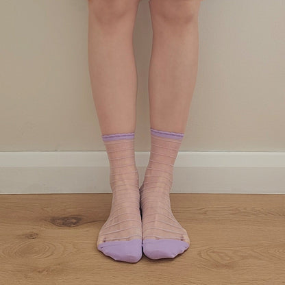 Shimmer Stripe Women Socks [2 Colours available]