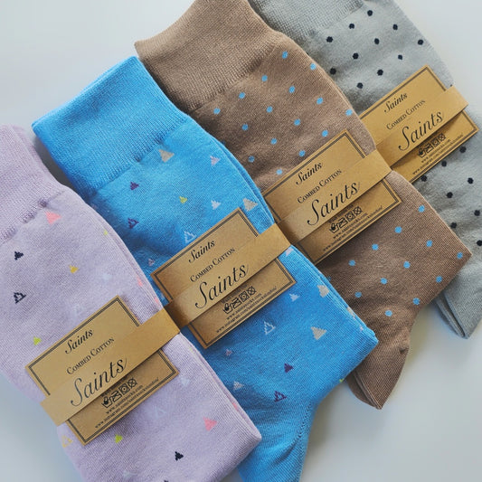 Unique Dot Pattern Men's Socks [4 Colours available]