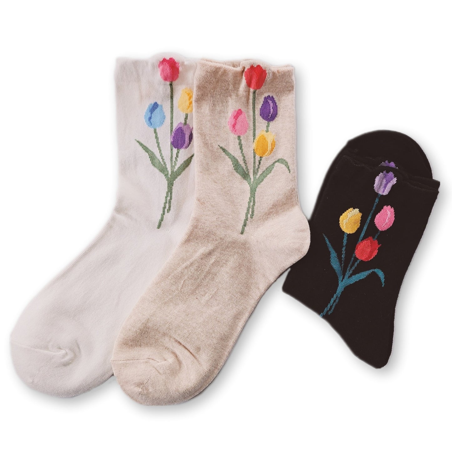 Tulip Women's Cotton Socks [3 Colours available]