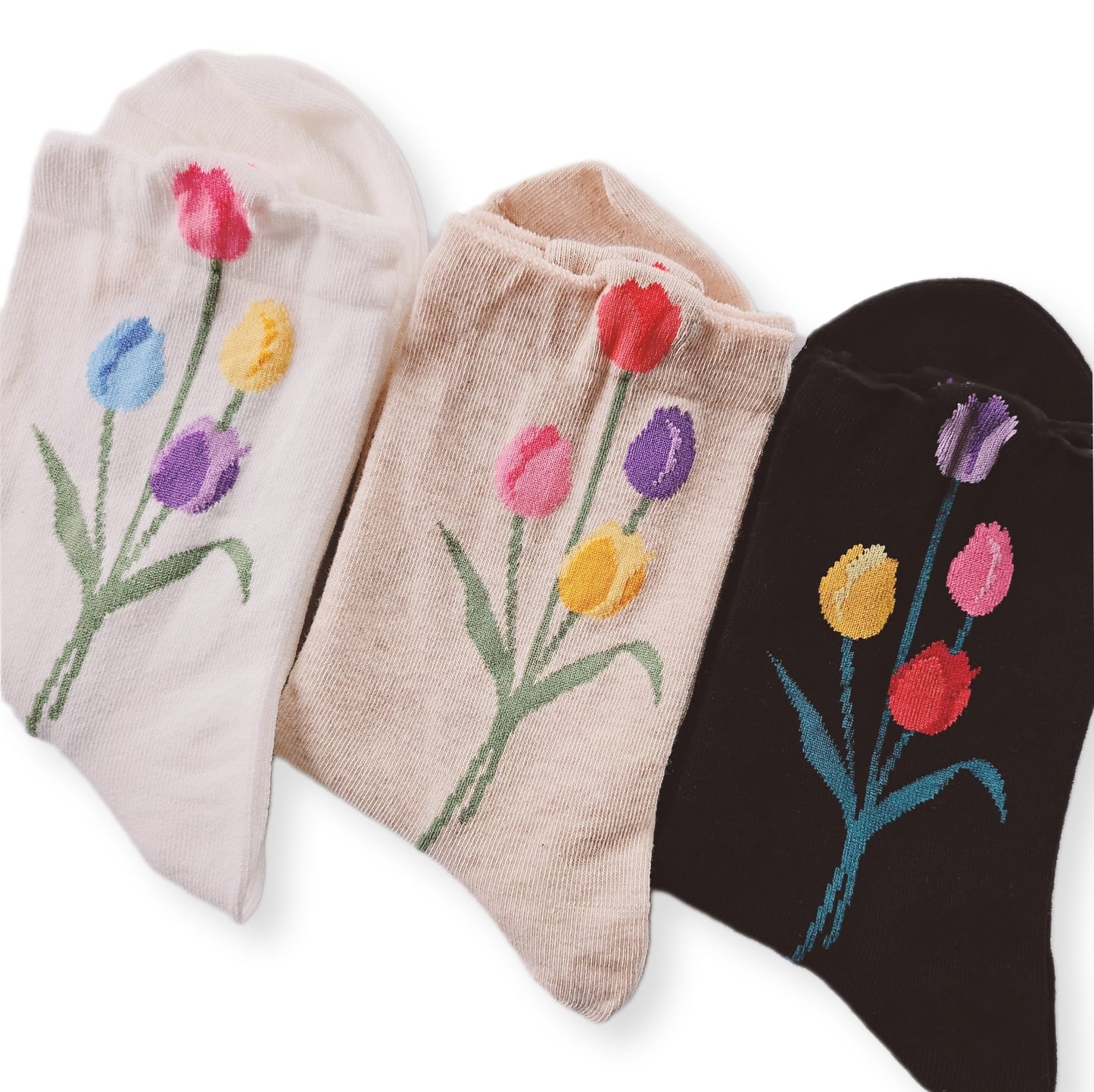 Tulip Women's Cotton Socks [3 Colours available]