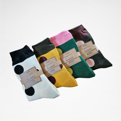 Polka Dot Pattern Women’s Cotton Socks [8 Colours available]
