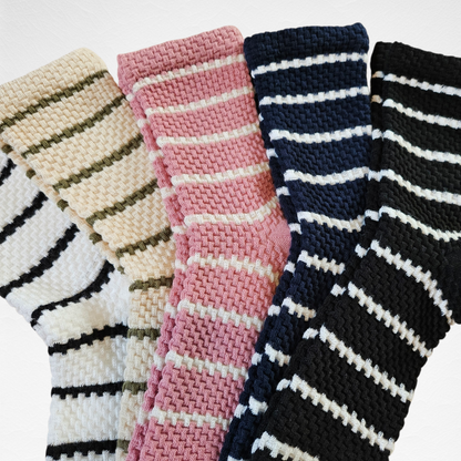 Stripe Pattern Women’s Cotton Socks [5 Colours available]