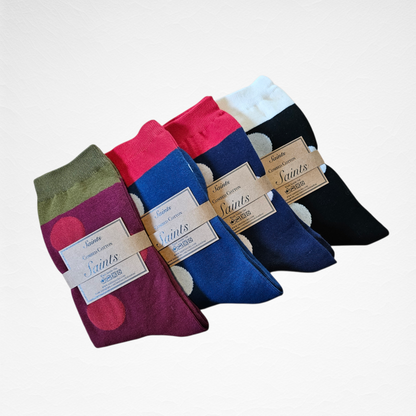 Polka Dot Pattern Women’s Cotton Socks [8 Colours available]