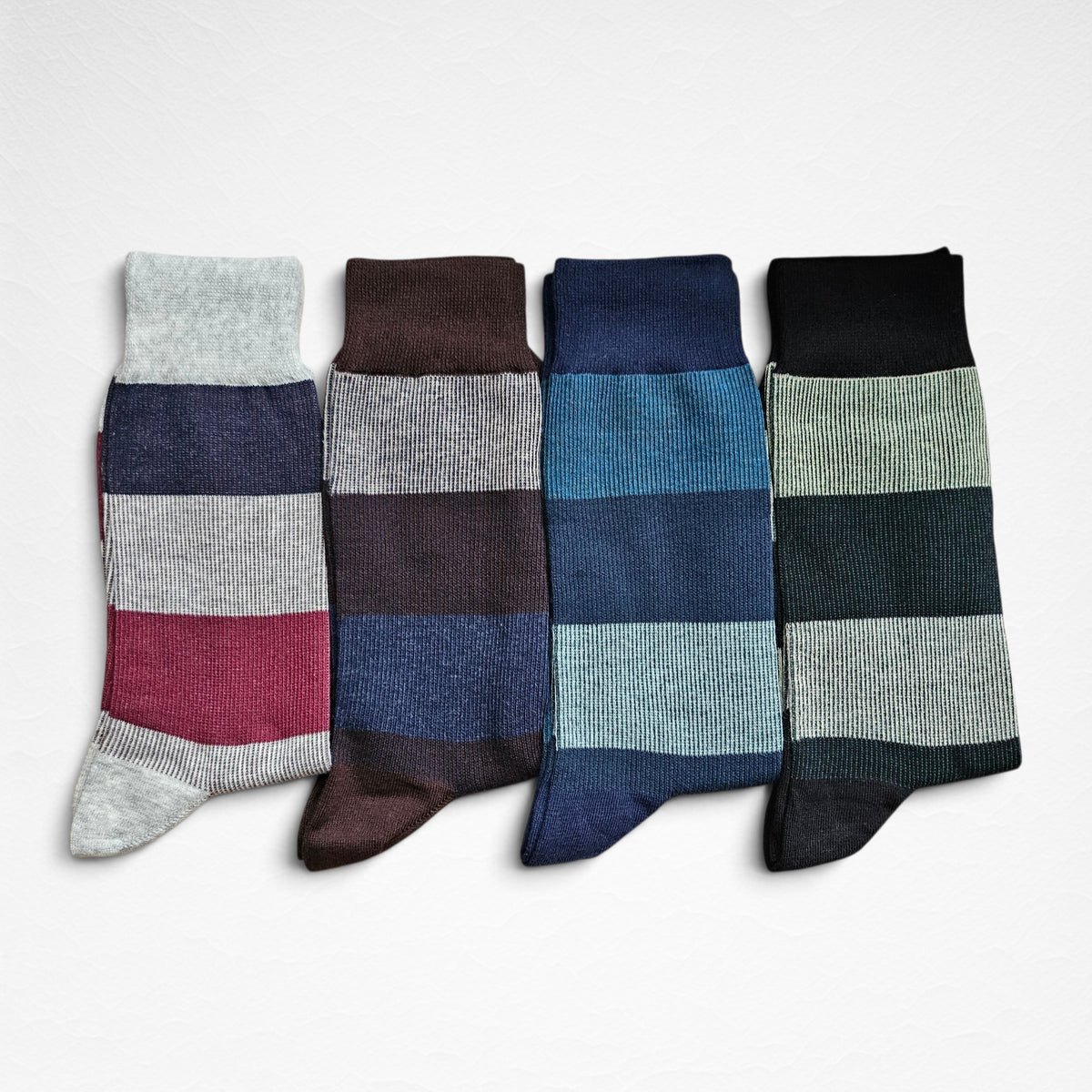 Colour variation Jacquard Men's Sock  [4 Colours available]