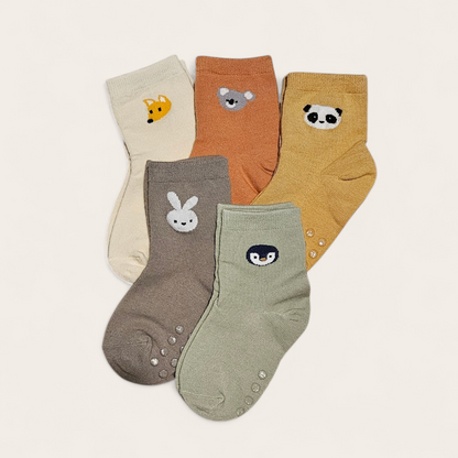 Cute Animal Kids Socks - 5 Pairs Set