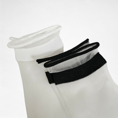 Sheer Ballet Stripe Women Socks [2 Colours available]