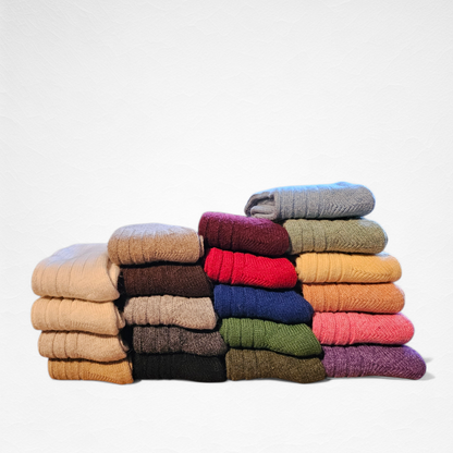 Cozy Warm Solid Colour Wool Women's Socks [20 Colours available]