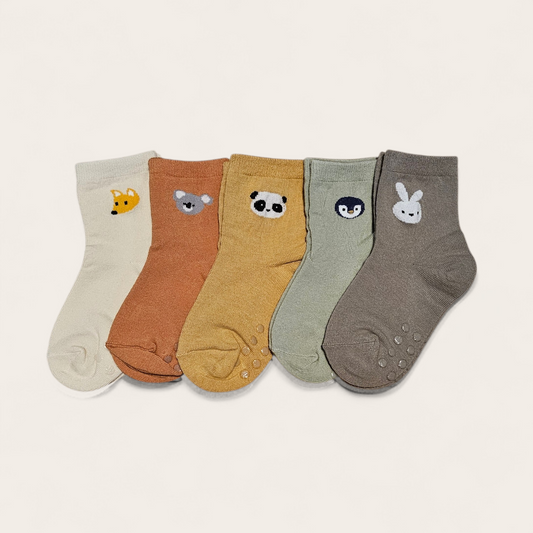 Cute Animal Kids Socks - 5 Pairs Set
