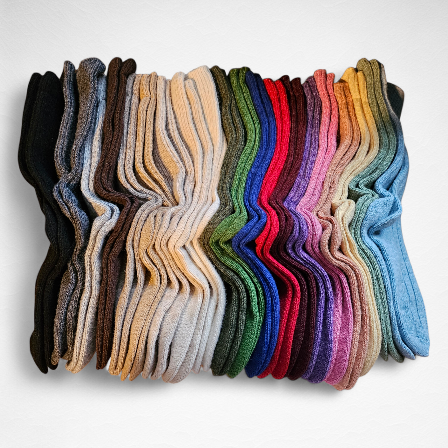 Cozy Warm Solid Colour Wool Women's Socks [20 Colours available]