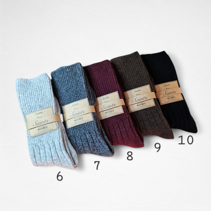 Cozy Warm Solid Colour Wool Women's Socks [20 Colours available]